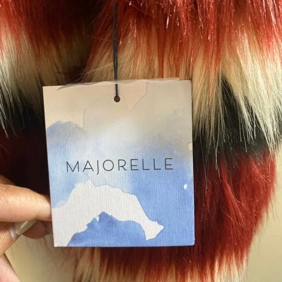 NWT MAJORELLE Luka Faux Fur Coat in Sequoia, Size Small - Picture 8 of 12